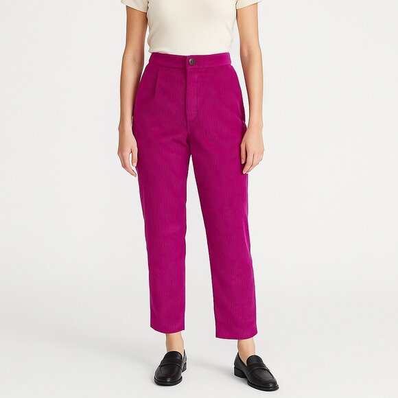 Zenana Ladies Corduroy  pockets elastic back  zip button Pants Size S - Picture 1 of 6